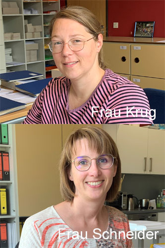Sekretariat der Rhenanus-Schule - Frau Krug und Frau Schneider